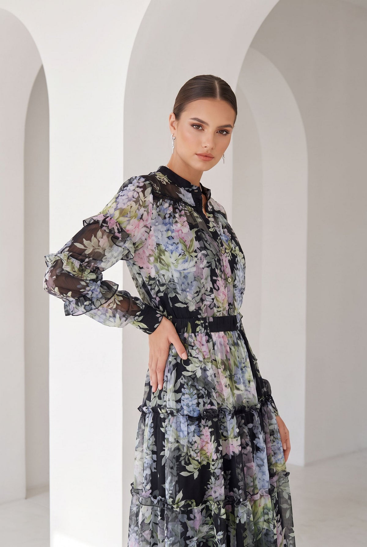 CHANTALLY SILK SKIRT