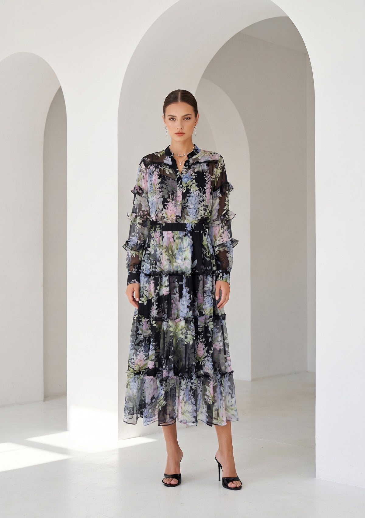 CHANTALLY SILK SKIRT