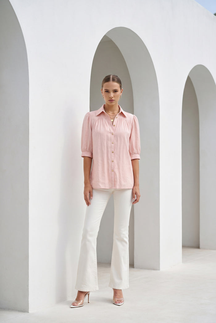 CELINE SHORT SLEEVES BLOUSE