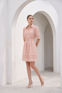 CELINE SHORT SLEEVES SHORT DRESS