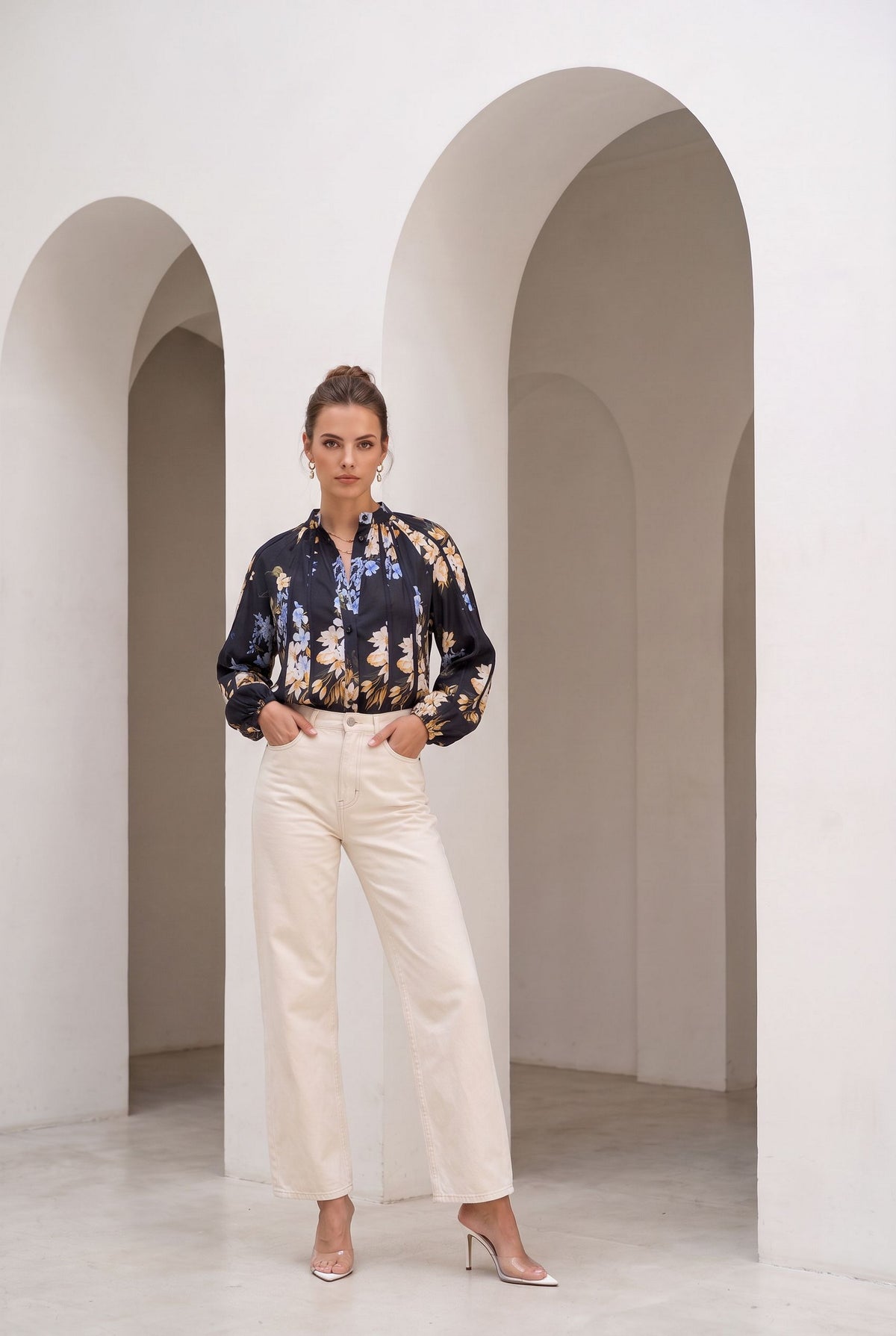 INES TENCEL BLOUSE