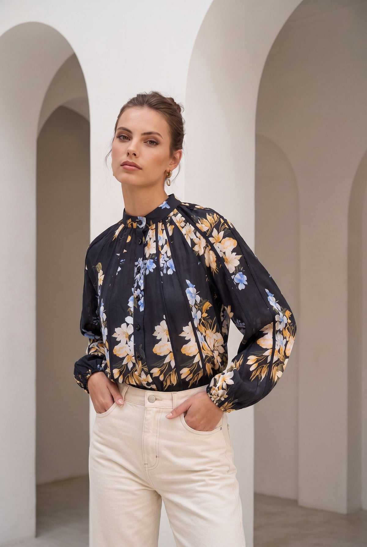 INES TENCEL BLOUSE