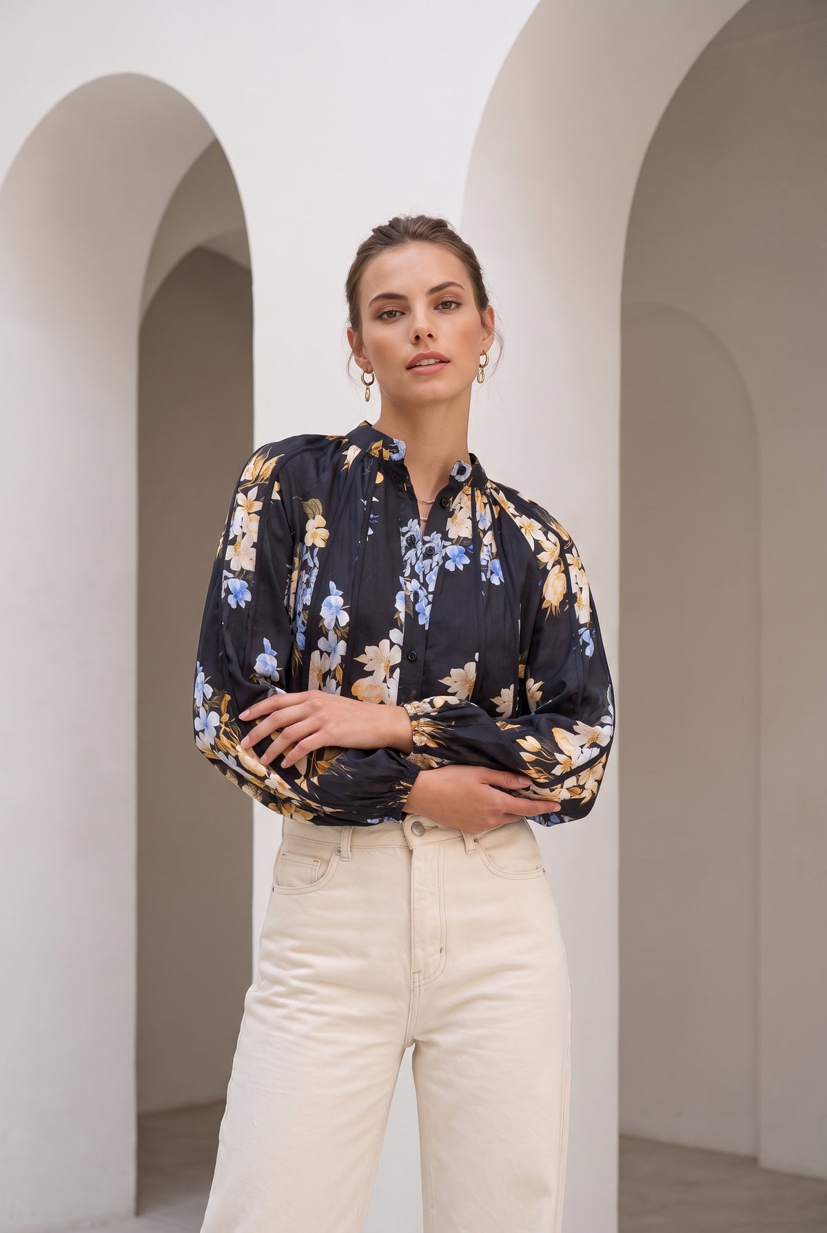 INES TENCEL BLOUSE