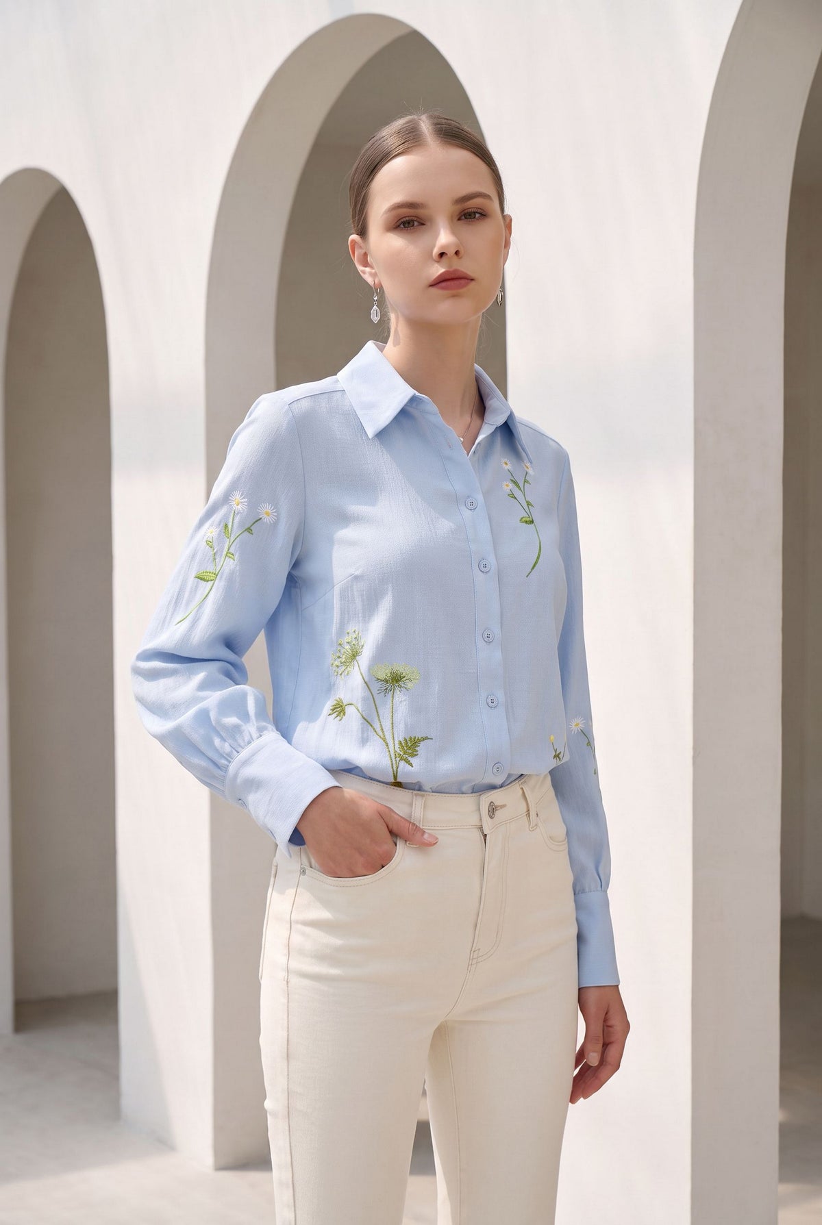 AMELIA EMBROIDERED SHIRT