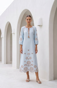MARGUERITE EMBROIDERED DRESS