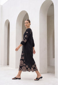 MARGUERITE EMBROIDERED DRESS