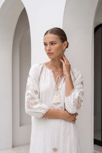 MARGUERITE EMBROIDERED DRESS