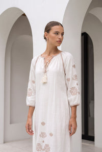 MARGUERITE EMBROIDERED DRESS