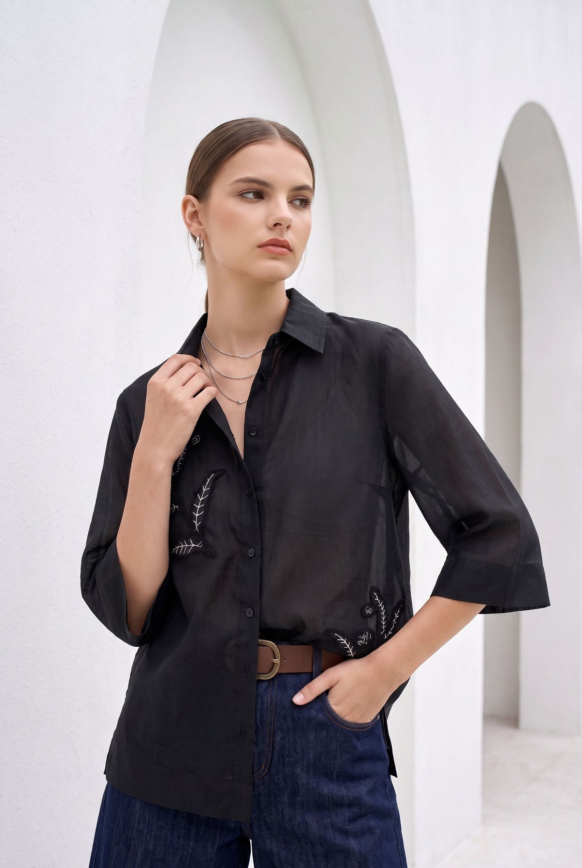 JOLIE EMBROIDERED SHIRT