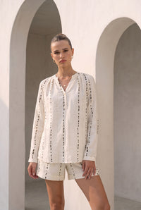BLAIR TENCEL LINEN BLOUSE