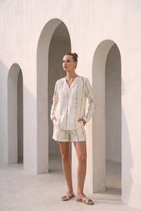 BLAIR TENCEL LINEN BLOUSE
