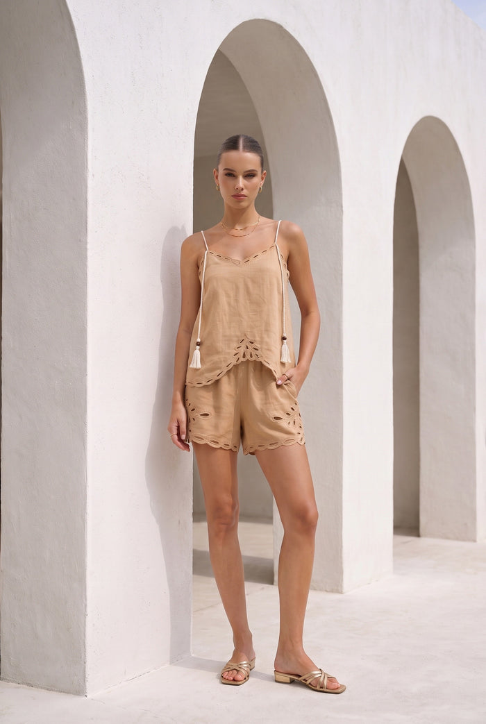 IVY EMBROIDERED SHORTS