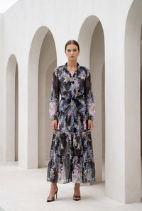 CHANTALLY PRINTED LONG DRESS