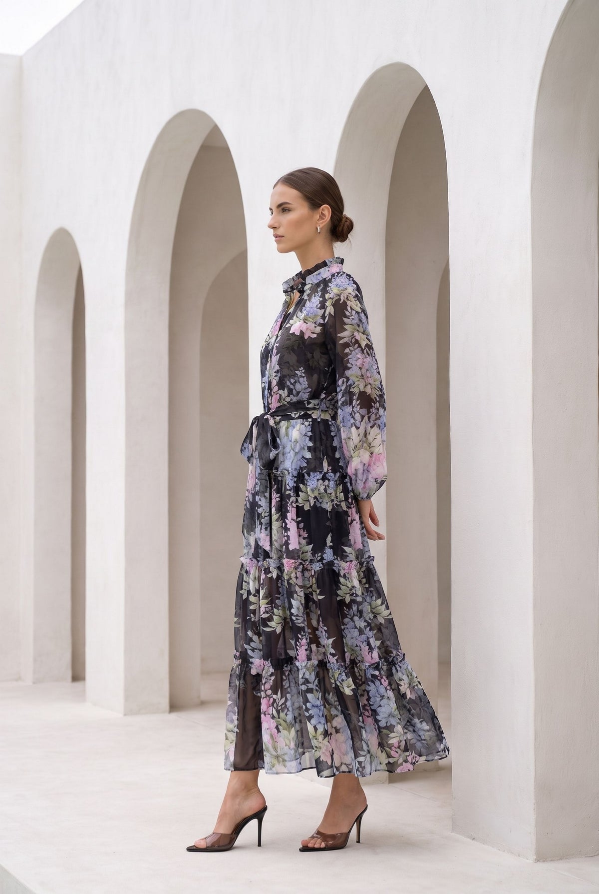 CHANTALLY PRINTED LONG DRESS