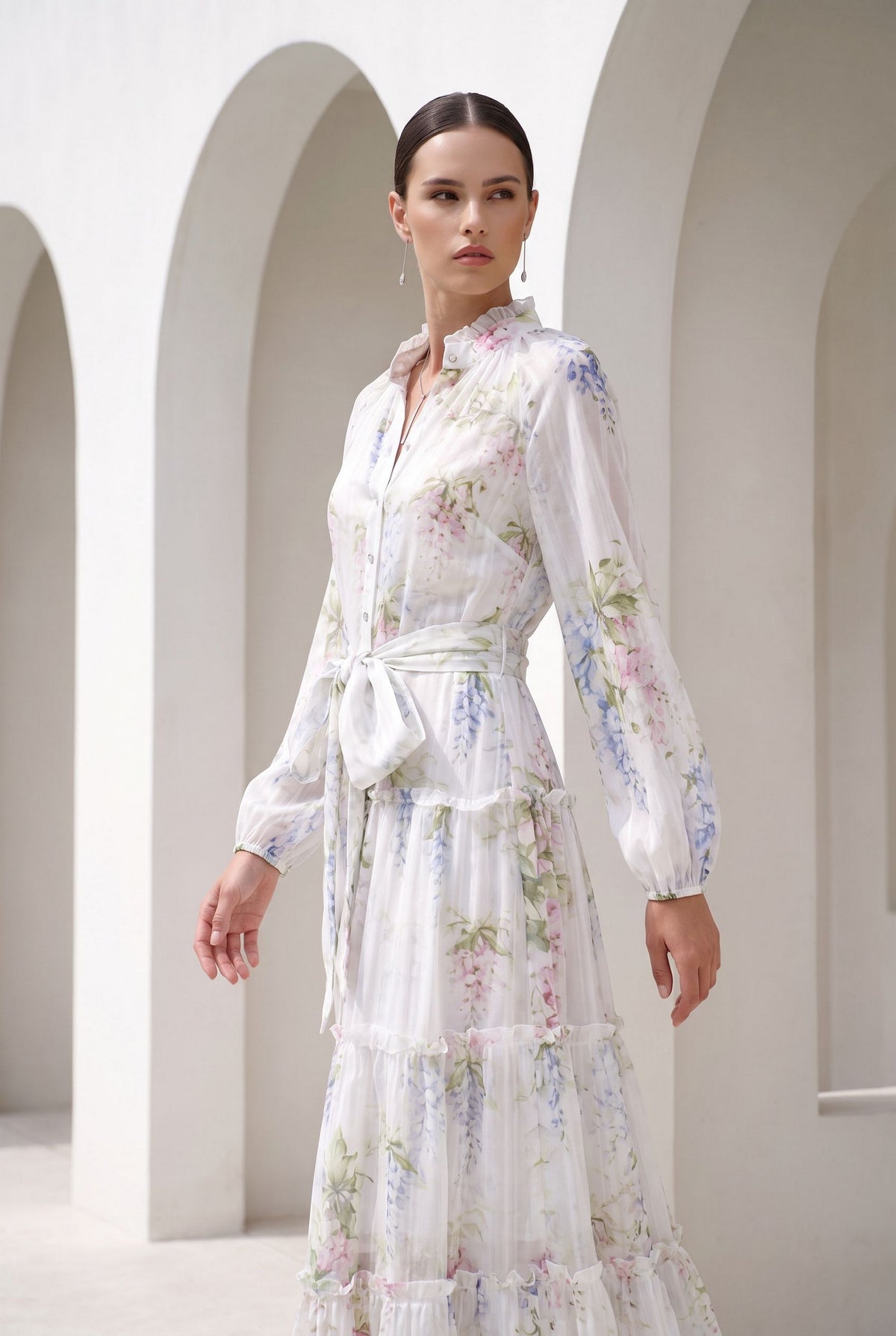CHANTALLY PRINTED LONG DRESS