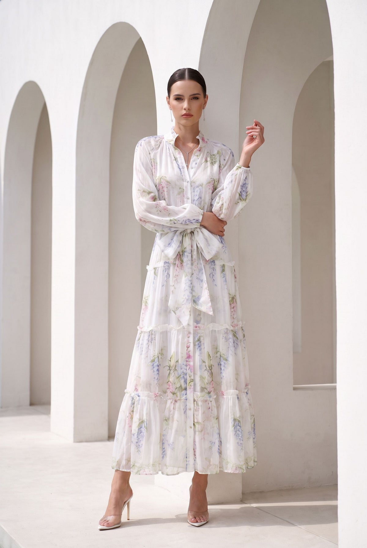 CHANTALLY PRINTED LONG DRESS