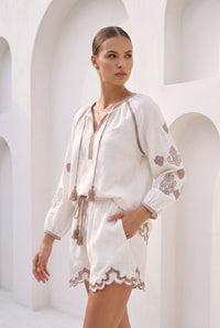 MARGUERITE EMBROIDERED BLOUSE