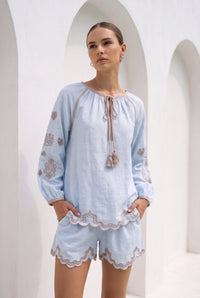 MARGUERITE EMBROIDERED BLOUSE