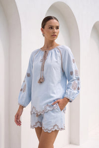 MARGUERITE EMBROIDERED BLOUSE