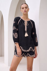 MARGUERITE EMBROIDERED BLOUSE