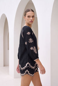 MARGUERITE EMBROIDERED BLOUSE