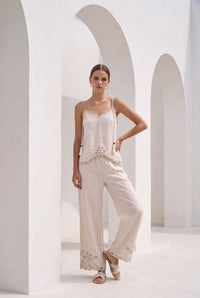 IVY EMBROIDERED PANTS