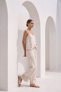 IVY EMBROIDERED PANTS