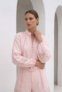 MEISSEN LINEN BLOUSE