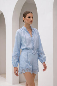 MEISSEN LINEN BLOUSE