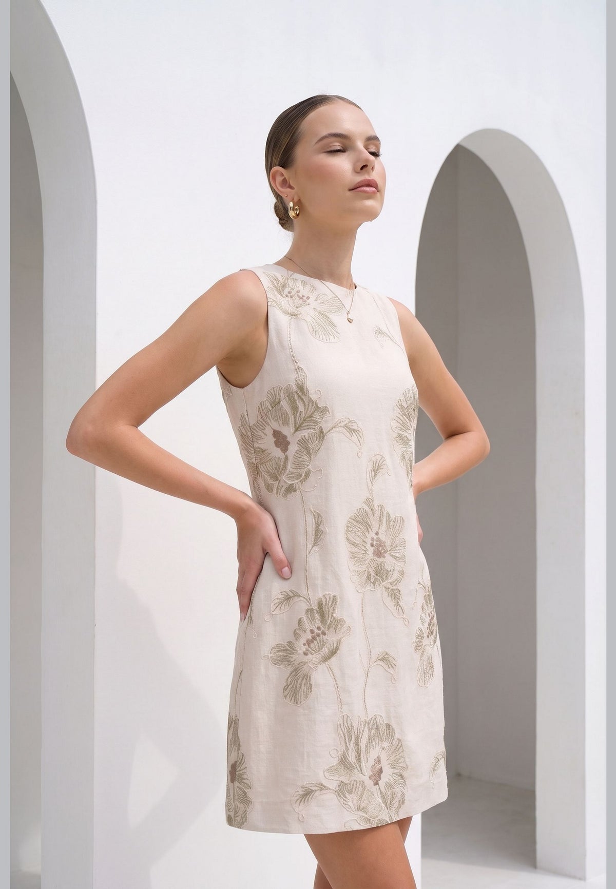 VIOLETTE COTTON SHORT DRESS