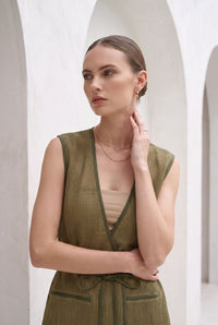 ORELIA LINEN VEST