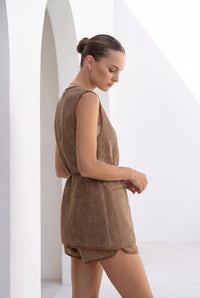 ORELIA LINEN VEST