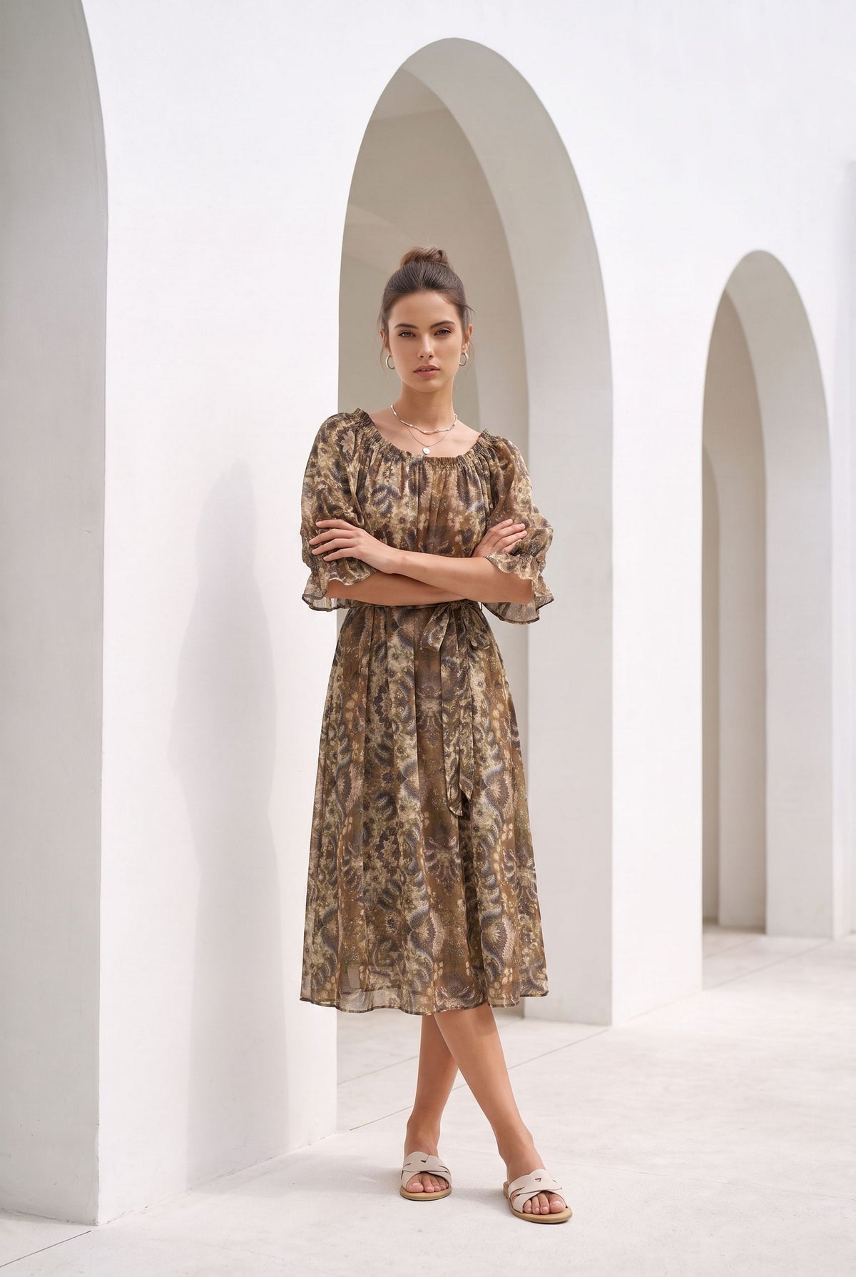 ALIDA SHORT SLEEVES DRESS