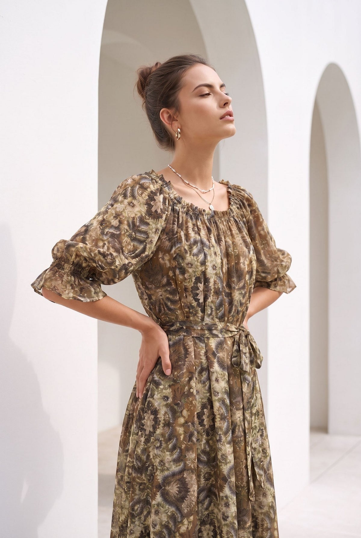 ALIDA SHORT SLEEVES DRESS