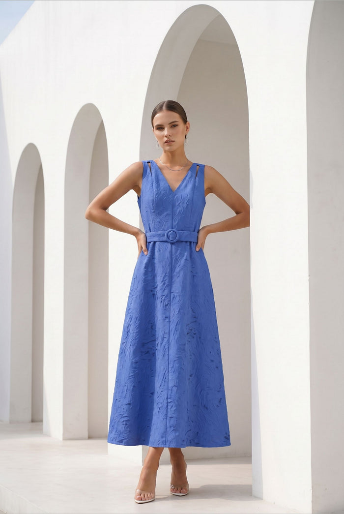 EMILIO SLEEVELESS LONG DRESS