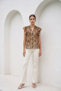 ALIDA PRINTED BLOUSE