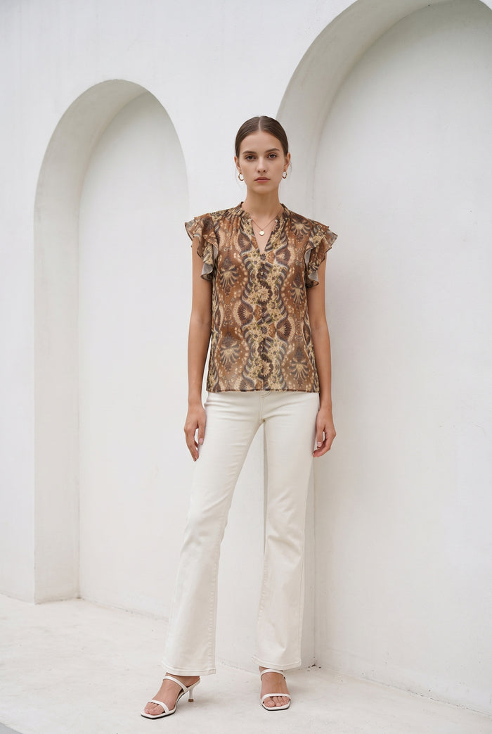 ALIDA PRINTED BLOUSE