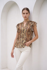 ALIDA PRINTED BLOUSE