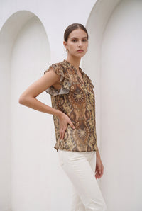 ALIDA PRINTED BLOUSE