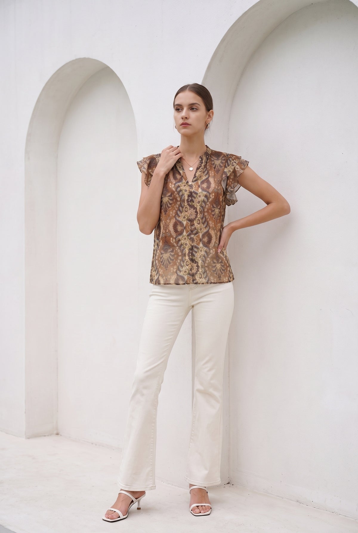 ALIDA PRINTED BLOUSE