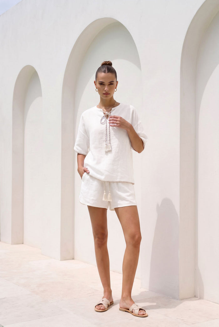 AVERY EMBROIDERED SHORTS