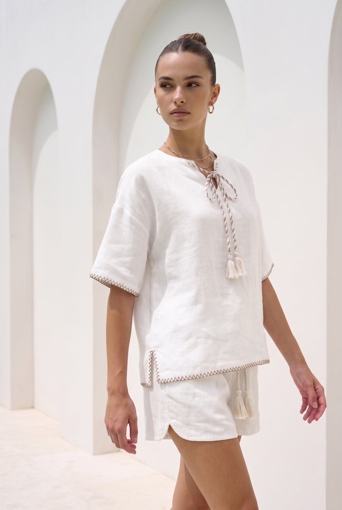 AVERY EMBROIDERED SHORTS