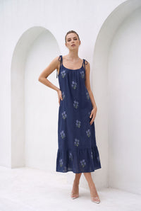 AUDETTE EMBROIDERED DRESS
