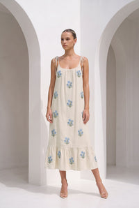 AUDETTE EMBROIDERED DRESS