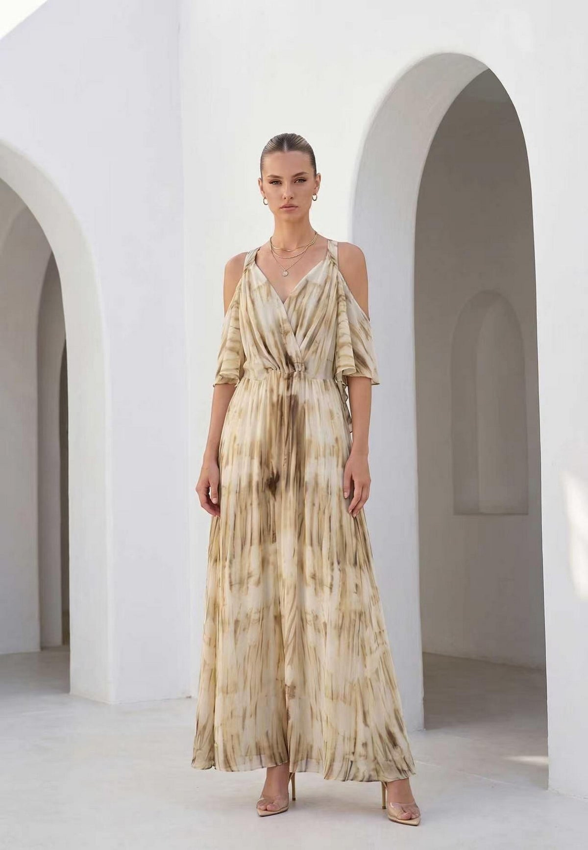 CHANTELLE PRINTED LONG DRESS
