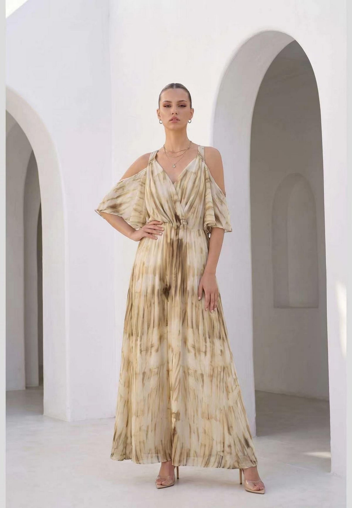 CHANTELLE PRINTED LONG DRESS