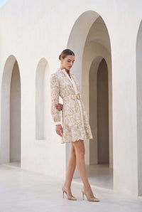 NAOMI BELTED ZIP SHORT DRESS
