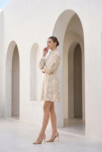 NAOMI BELTED ZIP SHORT DRESS
