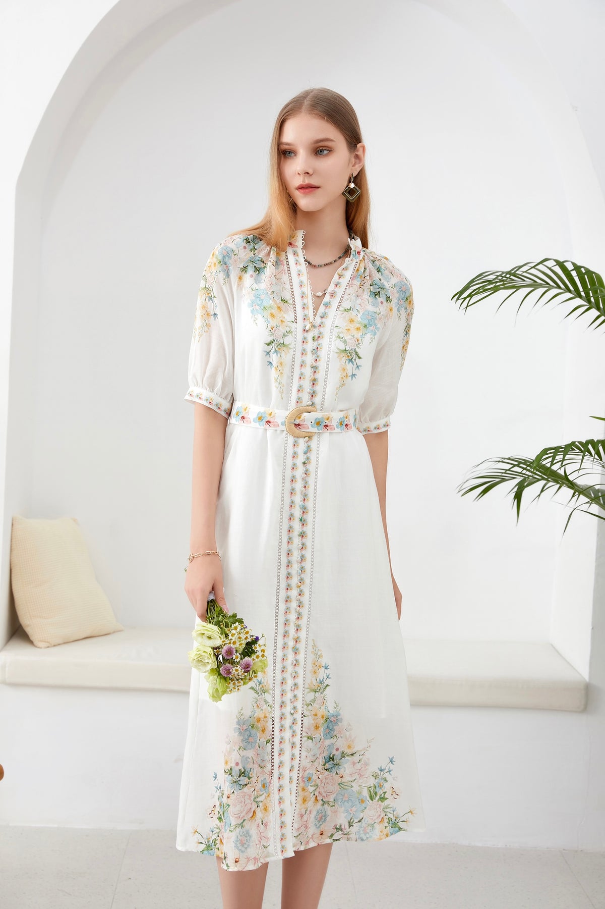 CELESTE BELTED DRESS