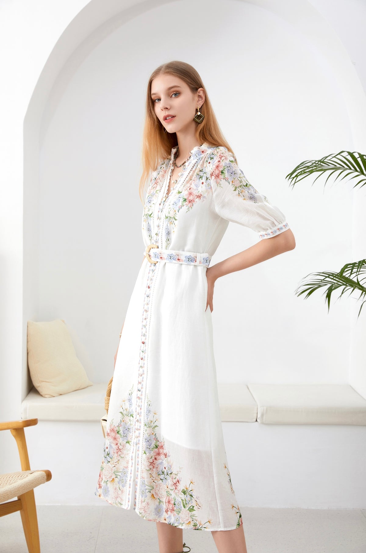 CELESTE BELTED DRESS